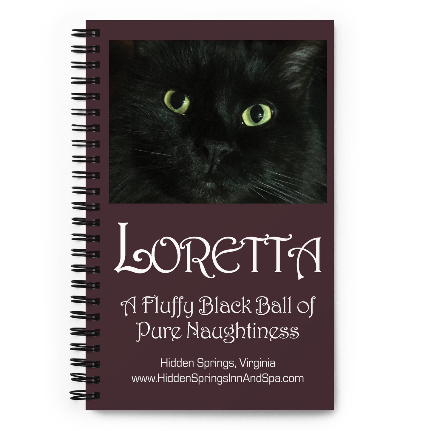 Loretta the Magic Cat spiral notebook