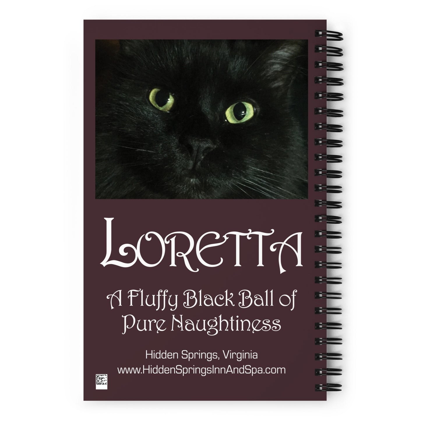 Loretta the Magic Cat spiral notebook