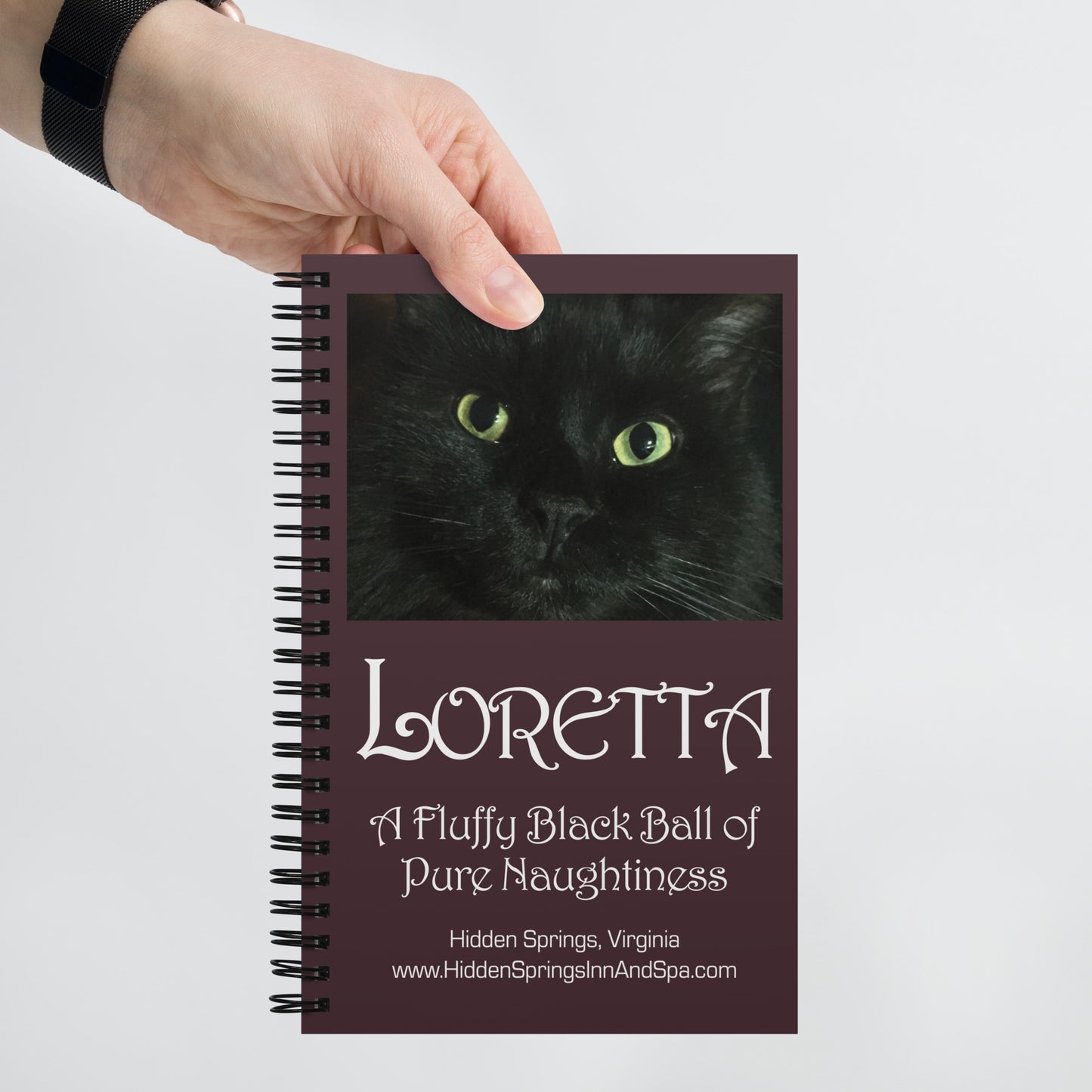 Loretta the Magic Cat spiral notebook