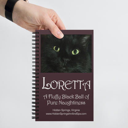 Loretta the Magic Cat spiral notebook